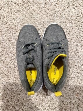 Cat & Jack Gray Sneakers with Yellow Accents